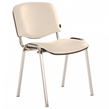 Стул для посетителей Изо светло-бежевый(ткань/хром) Стул для посетителей Изо светло-бежевый(ткань/хром)