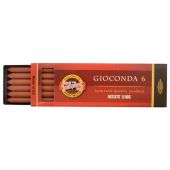 Сангина Koh-I-Noor "Gioconda", коричневая красная, стержень, 5,6мм, 6шт., пластик короб