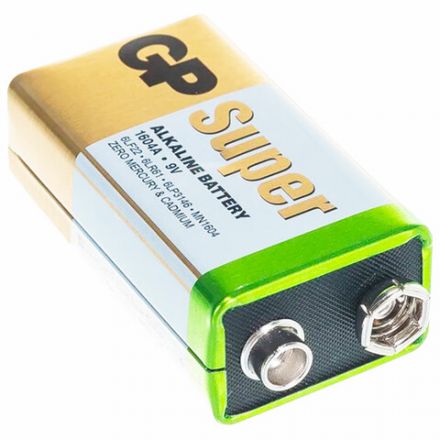 Батарейка 1 шт., GP Super G-Tech, Крона (6LR61, 6LF22, 1604A), алкалиновая, блистер, 1604A-5CR1, 1604A-BC1