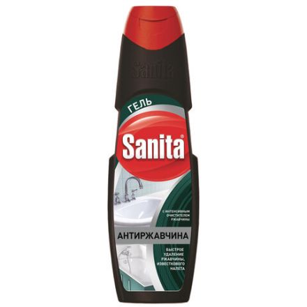 Средство для удаления ржавчины и известкового налета 500 г, SANITA (Санита) "Антиржавчина", гель, 02375, 8609