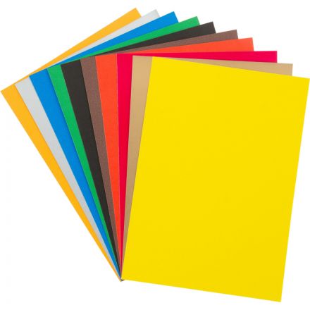 Картон цветной Выбор Есть 10л10цв А4 мелован папка