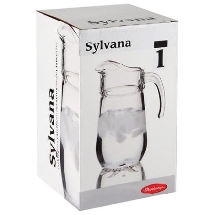 Кувшин прозрачный, объем 1370 мл, фактурное стекло, PASABAHCE "СИЛЬВАНА", фирменная подарочная упаковка, 43334