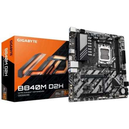 Материнская плата GIGABYTE B840M D2H, AM5, B840, 2xDDR5 mATX