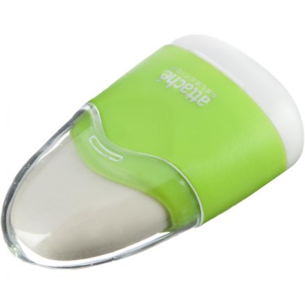 Точилка Attache Selection с контейнером и ластиком зеленая/белая