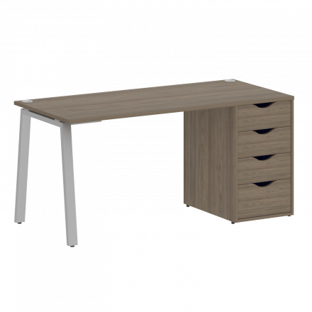 Home Office Стол письменный VR.SP-3-158.4.A Вяз/Серый металл 1580*720*750