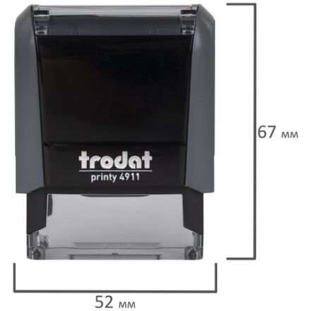 Штамп стандартный "КОПИЯ ВЕРНА, подпись", оттиск 38х14 мм, синий, TRODAT 4911P4-3.42, 54194