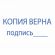 Штамп стандартный "КОПИЯ ВЕРНА, подпись", оттиск 38х14 мм, синий, TRODAT 4911P4-3.42, 54194