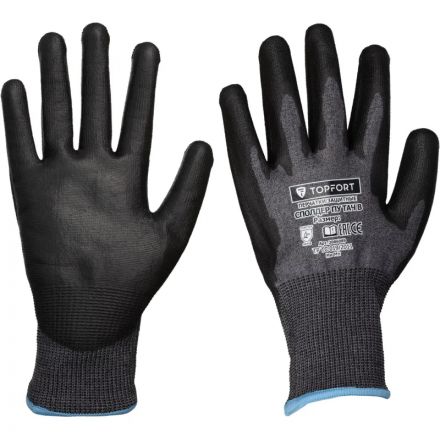 Перчатки защитные от порезов TopFort Сполдер ПУ Тач B с ПУ покрытием р.9