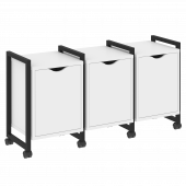 Loft Тумба на колесных опорах наборная. Вариант №5 VR.L-TN-5.K Белый бриллиант/Чёрный металл 1440*460*767 Loft Тумба на колесных опорах наборная. Вариант №5 VR.L-TN-5.K Белый бриллиант/Чёрный металл 1440*460*767