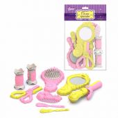 Набор парикмахерский "Маленькая принцесса", 9 предметов, пластик, цвета ассорти, НОРДПЛАСТ, 647/2