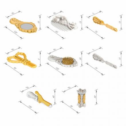 Набор парикмахерский "Маленькая принцесса", 9 предметов, пластик, цвета ассорти, НОРДПЛАСТ, 647/2