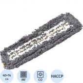 Насадка МОП плоский 40х14 см, хб+серая виск+микроф, ухо+карм, лайт AS3723