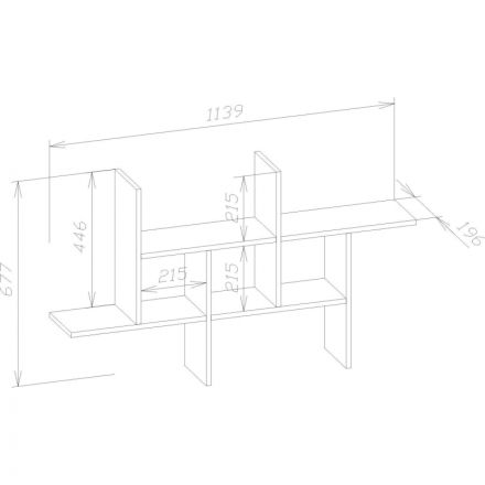 Полка настенная Сокол ПК-6 Дуб сонома