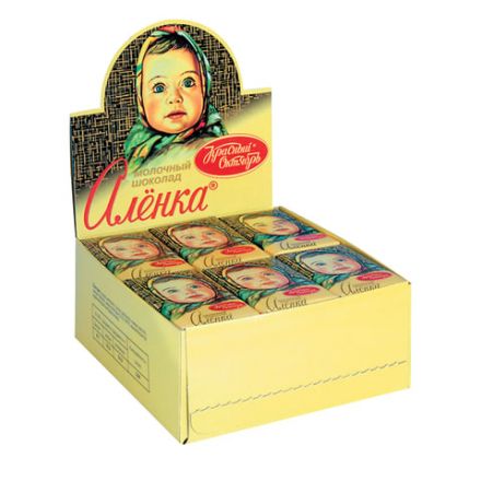 Шоколад КРАСНЫЙ ОКТЯБРЬ "Аленка", 15 г, в шоубоксе, КО07747
