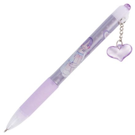 Ручка шариковая автоматическая с грипом BRAUBERG "First Love", СИНЯЯ, подвеска, корпус ассорти, узел 0,5 мм, линия письма 0,3 мм, 141285