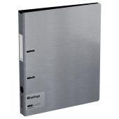 Папка на 2 кольцах Berlingo "Steel&Style", 35мм, 2000мкм, D-кольца, пластик (полифом), серебристый металлик Папка на 2 кольцах Berlingo "Steel&Style", 35мм, 2000мкм, D-кольца, пластик (полифом), серебристый металлик