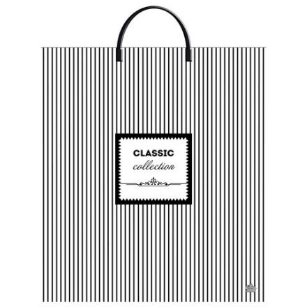 Пакет с пластиковой ручкой ПВД, 44х40 см, "Классическая полоска", 100 мкм, н00269916