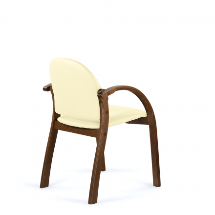 Стул Джуно D8 (темный орех)  S-0415 (желто-бежевый)