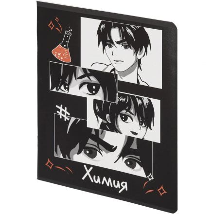 Тетрадь предметная 48л А5 клетка, TWIN лак №1 School  -АНИМЕ- ХИМИЯ