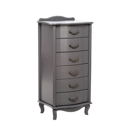 Комод Leset "Джульетта" узкий (6 ящ.), Серый ясень