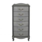 Комод Leset "Джульетта" узкий (6 ящ.), Серый ясень