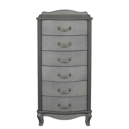 Комод Leset "Джульетта" узкий (6 ящ.), Серый ясень