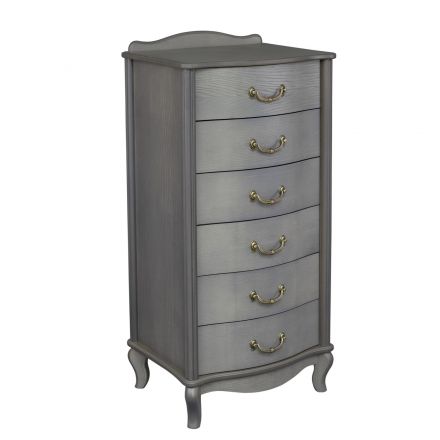 Комод Leset "Джульетта" узкий (6 ящ.), Серый ясень