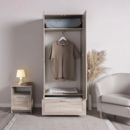 Шкаф для одежды ШС_Сириус 2 двери и 1 ящик дуб сонома