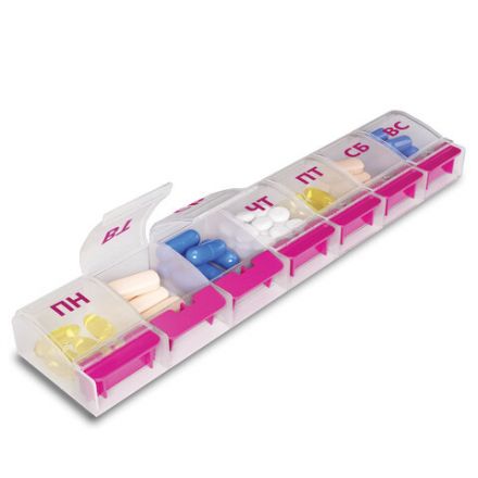 ТАБЛЕТНИЦА/Контейнер-органайзер для лекарств и витаминов "7 дней/1 прием MAXI", DASWERK (ДАСВЕРК), 631024