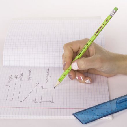 Карандаш чернографитный ЮНЛАНДИЯ "МАГИЯ", 1 шт., HB, с ластиком, корпус ассорти, 181778