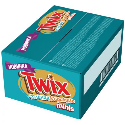 Шоколадный батончик Twix соленая карамель minis, 2,7кг/уп