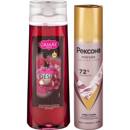 Подарочный набор Рексона+Camay женский дезодорант и гель для душа