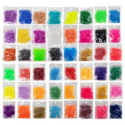 Набор резинок для плетения украшений 15 000 шт., 48 цветов, BAMBOX (БАМБОКС), 665974