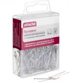 Булавки унив. с гол.петель. ник. Attache, 30 мм, 500 штук, в пласт кор Булавки унив. с гол.петель. ник. Attache, 30 мм, 500 штук, в пласт кор