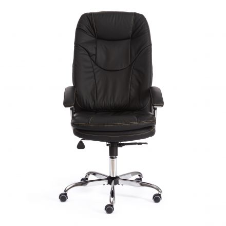 Кресло SOFTY LUX  кож/зам, черный, 36-6