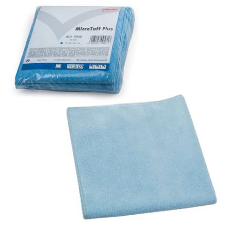 Салфетка VILEDA "МикроТаффПлюс", КОМПЛЕКТ 5 шт., микрофибра, голубые, 38х38 см, 340 г/м2, 111958 Салфетка VILEDA "МикроТаффПлюс", КОМПЛЕКТ 5 шт., микрофибра, голубые, 38х38 см, 340 г/м2, 111958