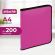 Папка-конверт на молнии с 3-х сторон Attache Neon A4 розовый