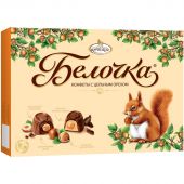 Конфеты Белочка шоколадные с цельным фундуком, 160г Конфеты Белочка шоколадные с цельным фундуком, 160г