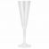 Фужер одноразовый 160 мл для шампанского пластиковый, прозрачная высокая ножка, "Флюте", 1015