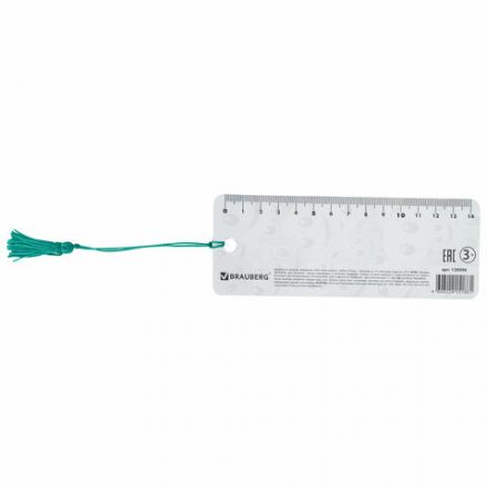 Закладка для книг с линейкой 3D-ОБЪЕМНАЯ BRAUBERG, "Смайлики", с декоративным шнурком, 128096