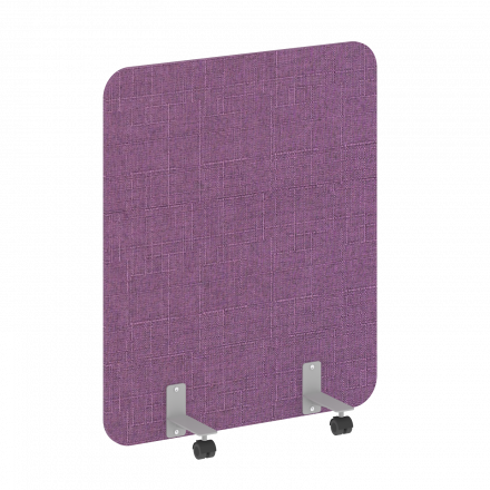 R-line soft Перегородка на металлических опорах, на роликах AP.R-100-120 Romeo 06/Серый металл 1000*18*1200