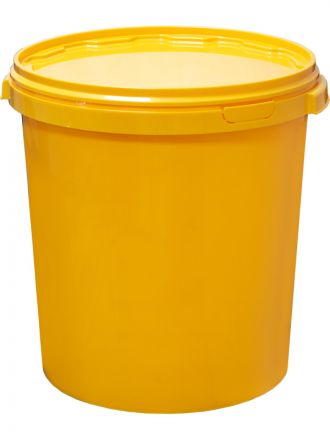 Ведро-бак  желтый 30л круглый с желтой крышкой