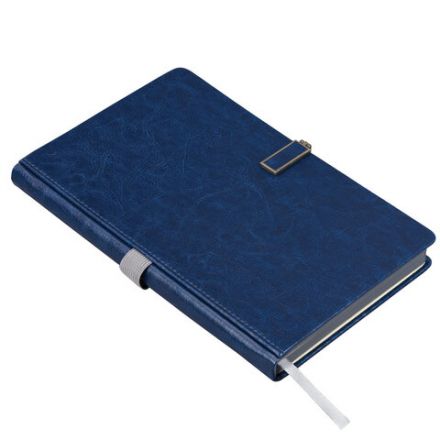 Скетчбук, слоновая кость 140 г/м2 130х210 мм, 80 л., КОЖЗАМ, застежка металл, BRAUBERG ART CLASSIC, "Inspiration", под кожу, синий, 116465