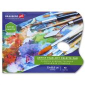 Палитра для красок бумажная 40 отрывных листов 23х30,5 см, BRAUBERG ART CLASSIC, 192234