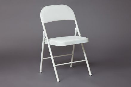 Стул складной FOLDER (mod. 032) / 1 шт. в упаковке каркас: металл, сиденье/спинка: экокожа, 41*51*76см, белый