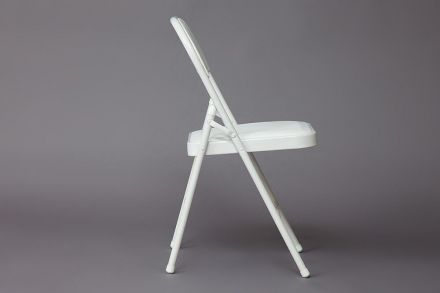 Стул складной FOLDER (mod. 032) / 1 шт. в упаковке каркас: металл, сиденье/спинка: экокожа, 41*51*76см, белый