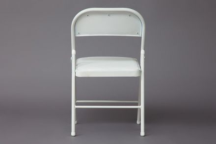 Стул складной FOLDER (mod. 032) / 1 шт. в упаковке каркас: металл, сиденье/спинка: экокожа, 41*51*76см, белый