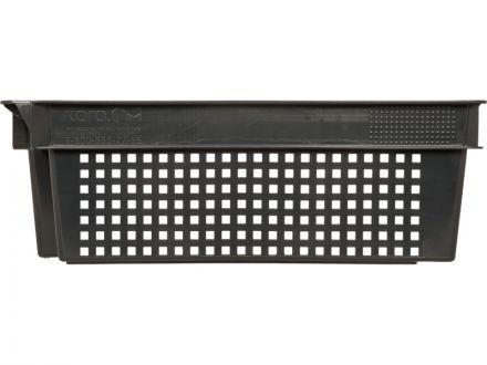 Ящик 600х400х200 1,5кг. дно сплошное, стенки перфорированные  чёрный