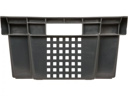 Ящик 600х400х200 1,5кг. дно сплошное, стенки перфорированные  чёрный