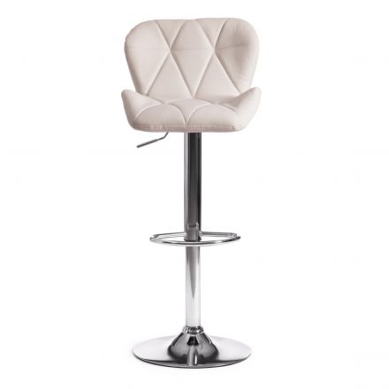 Стул барный BIAGGIO (mod. KY717) металл/экокожа, 44*50*83-103 см, белый/хром
